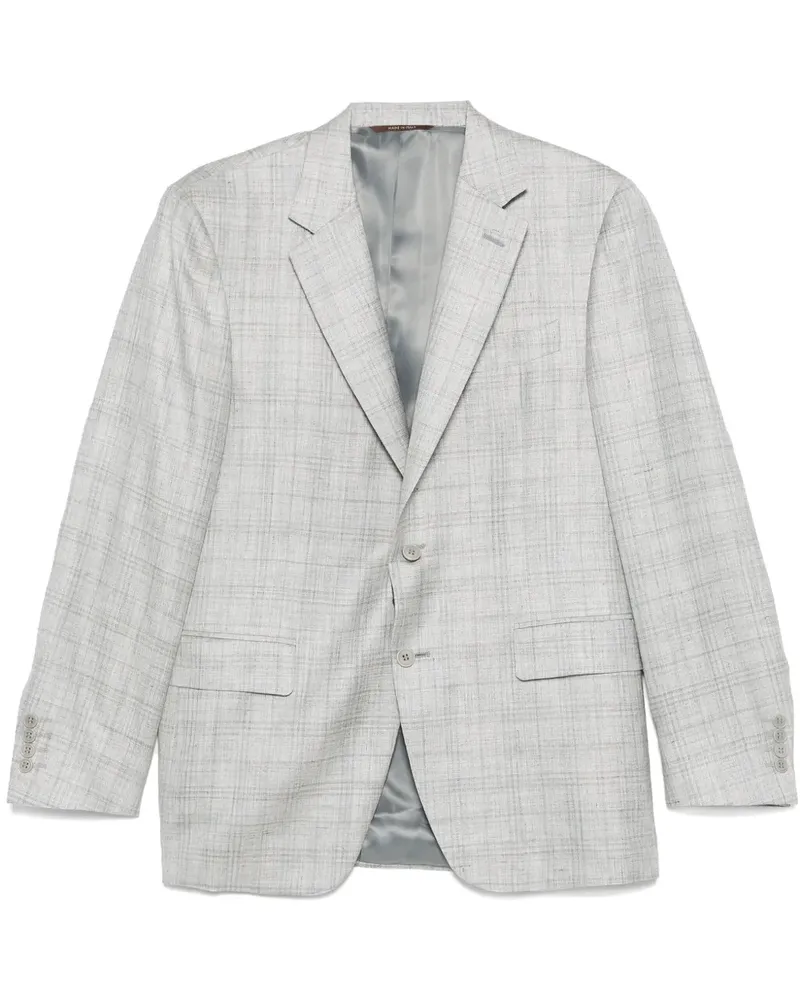 Canali Kariertes Sakko - Grau Grau