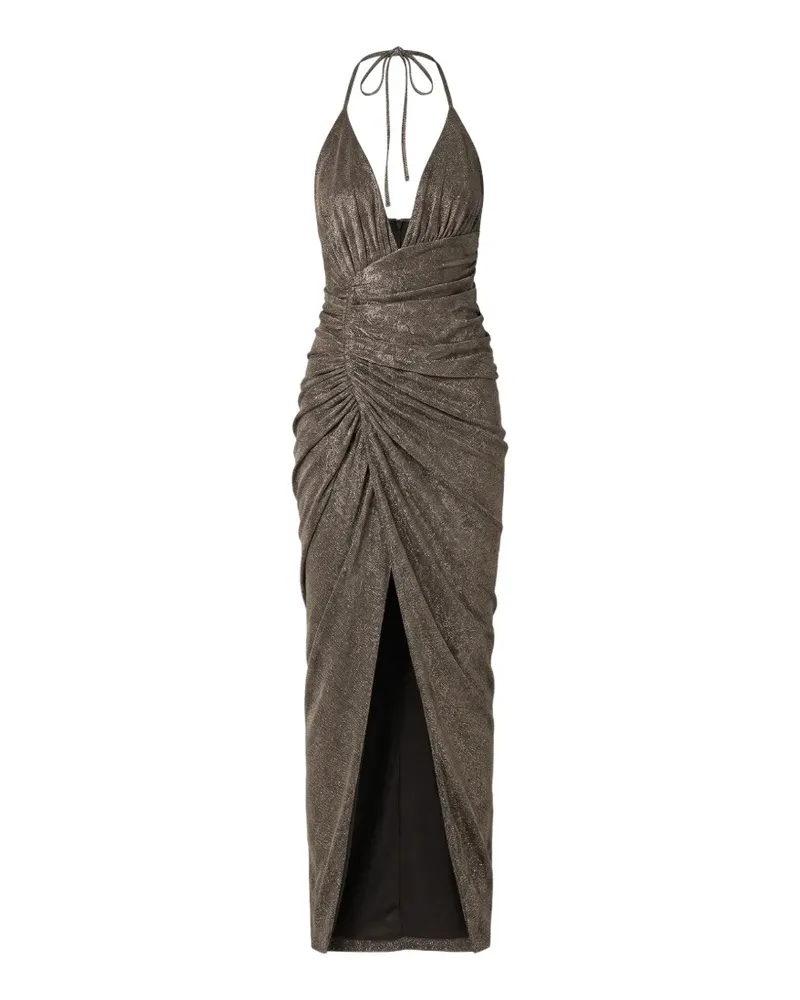Alexandre Vauthier ruched halterneck dress - Braun Braun