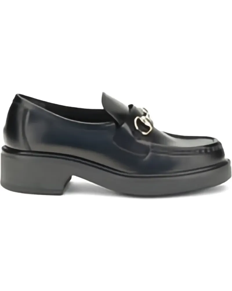 Gucci Horsebit Loafer mit Plateau - Schwarz Schwarz