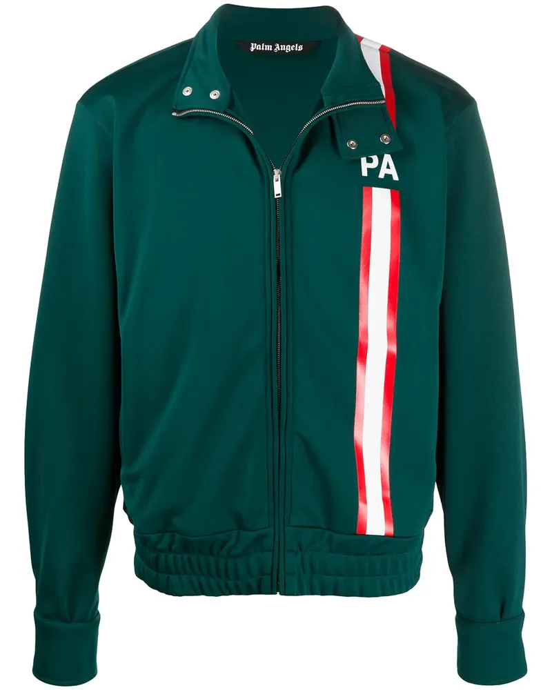 Palm Angels Trainingsjacke mit Streifendetail - Grün Grün
