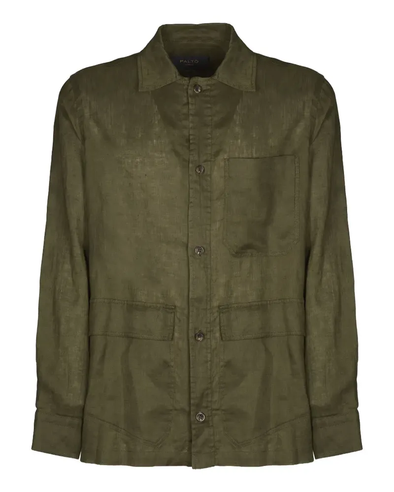 Paltò Jacke mit geknöpften Taschen - Grün Grün