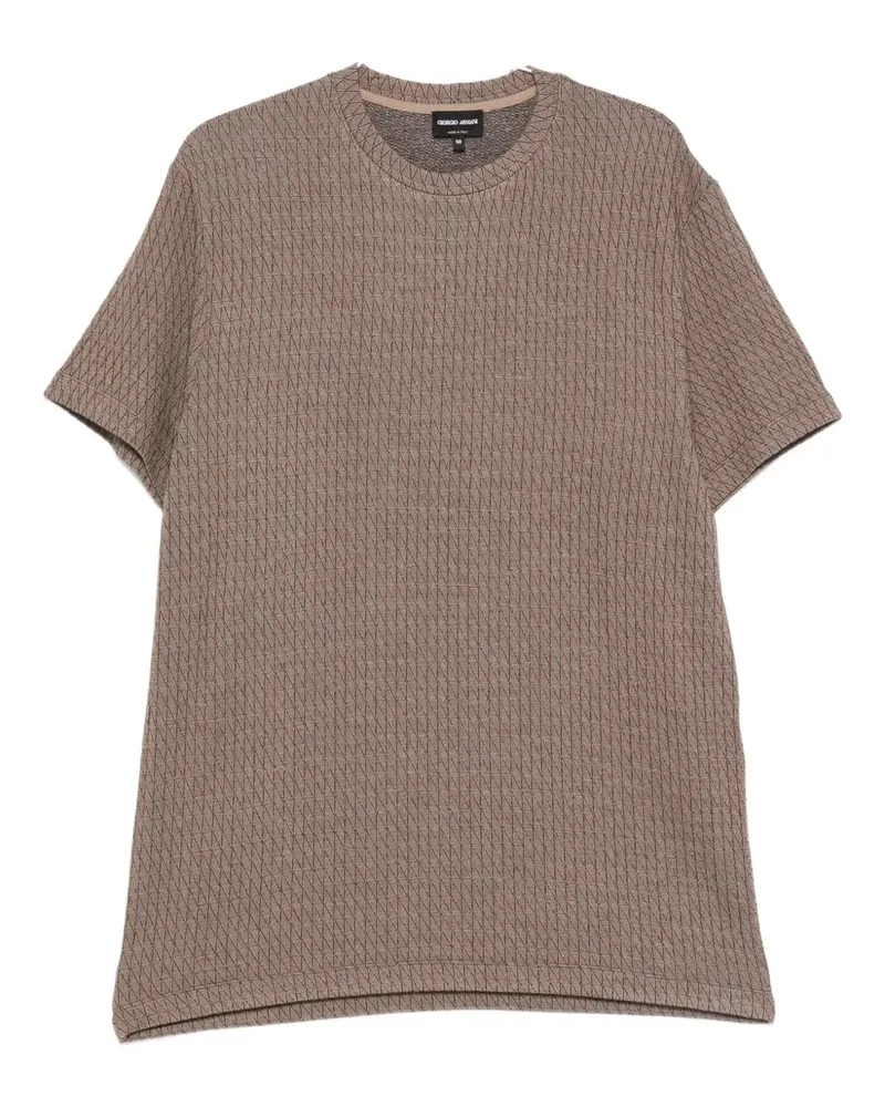 Giorgio Armani patterned T-shirt - Braun Braun