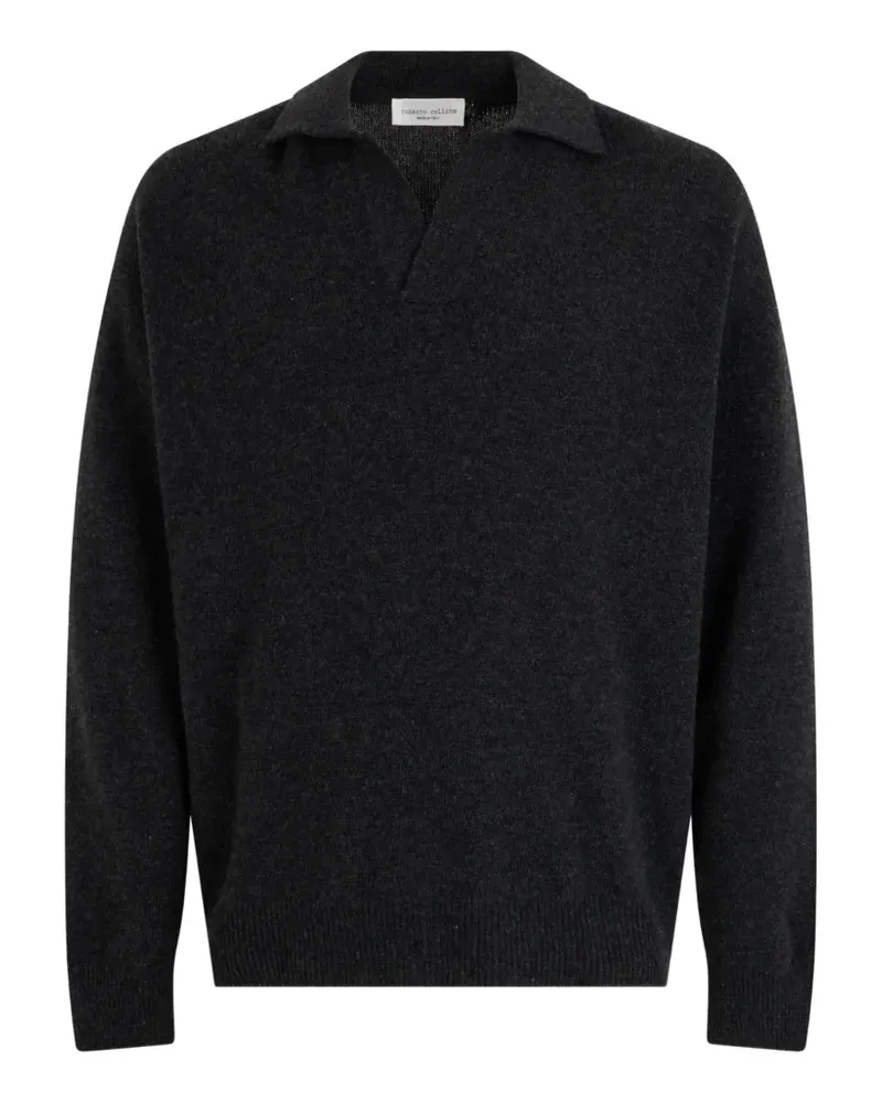 Roberto Collina fine-knit polo-neck sweater - Grau Grau