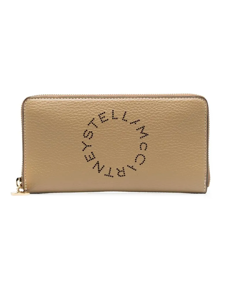 Stella McCartney Portemonnaie mit Logo-Print Nude