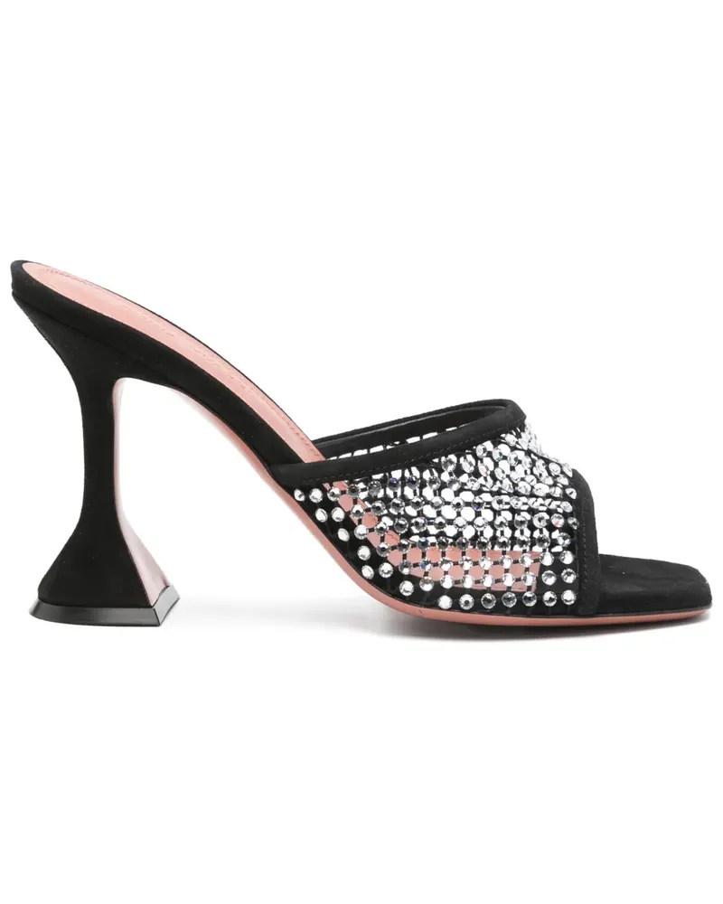 Amina Muaddi Lupita Sandalen 100mm - Schwarz Schwarz