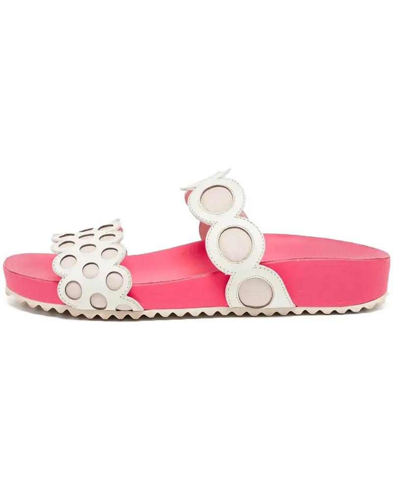 Sophia Webster Pre-owned Pantoletten mit Polka Dots - Weiß Weiß