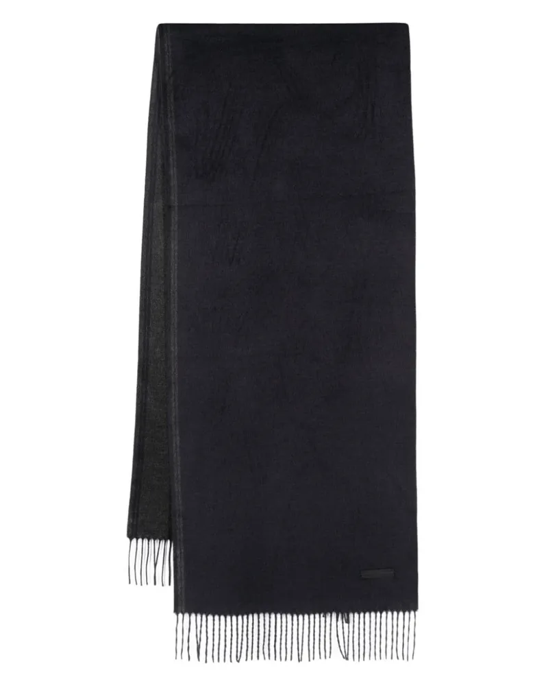 Ermenegildo Zegna Schal mit Logo-Applikation - Blau Blau