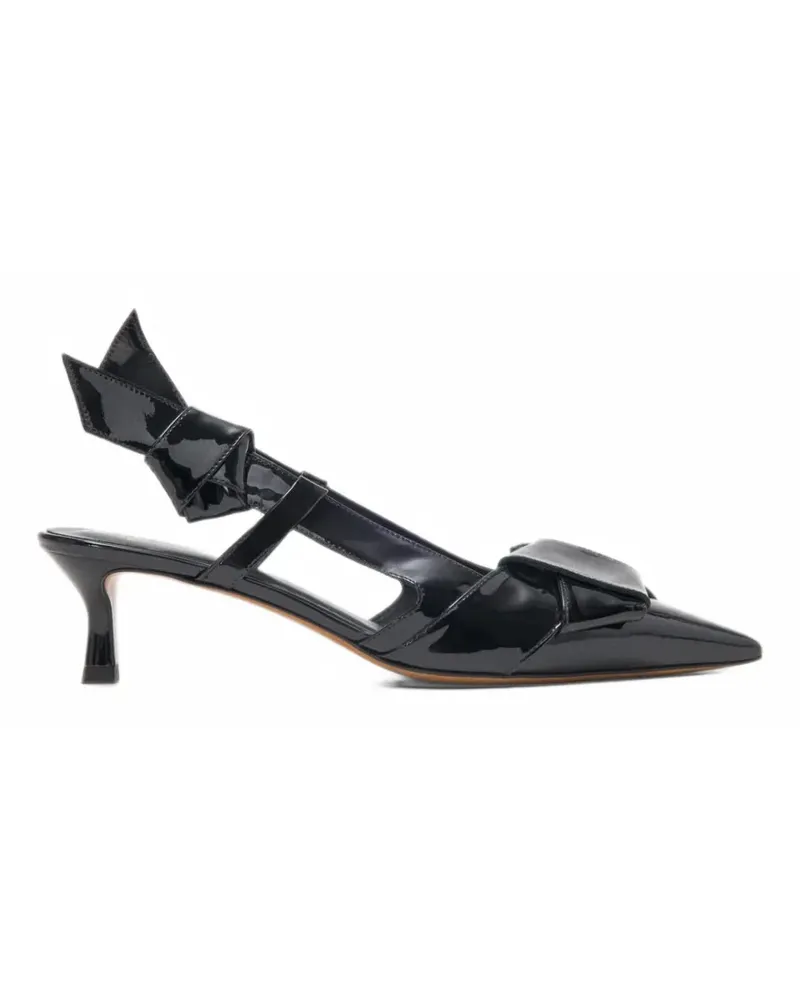 Maje Slingback-Pumps mit Schleife - Schwarz Schwarz