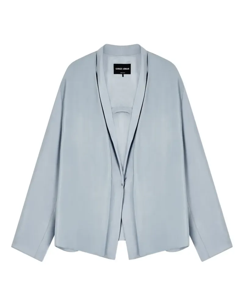 Giorgio Armani layered shawl-lapel blazer - Blau Blau