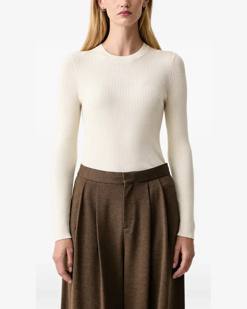 Isabelle Blanche ribbed-knit sweater - Nude Nude