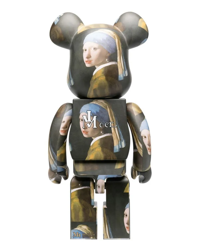 Medicom Toy x 1000% Johannes Vermeer Girl BE@RBRICK Figur Schwarz