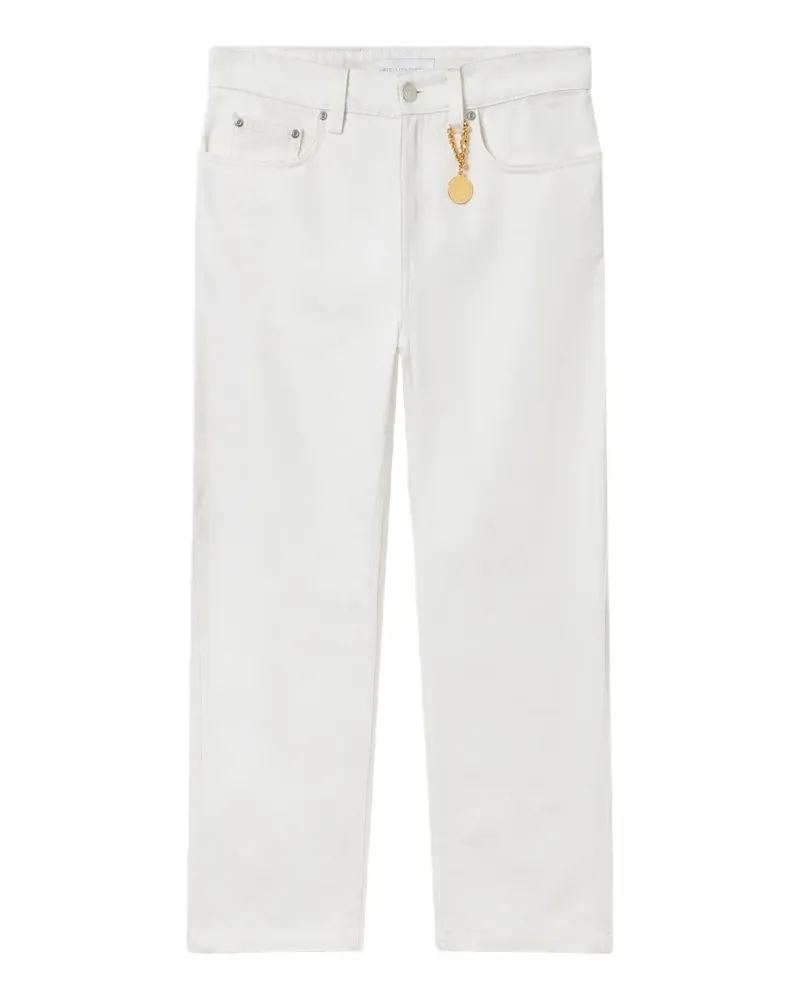 Stella McCartney medallion-charm straight-leg jeans - Weiß Weiß