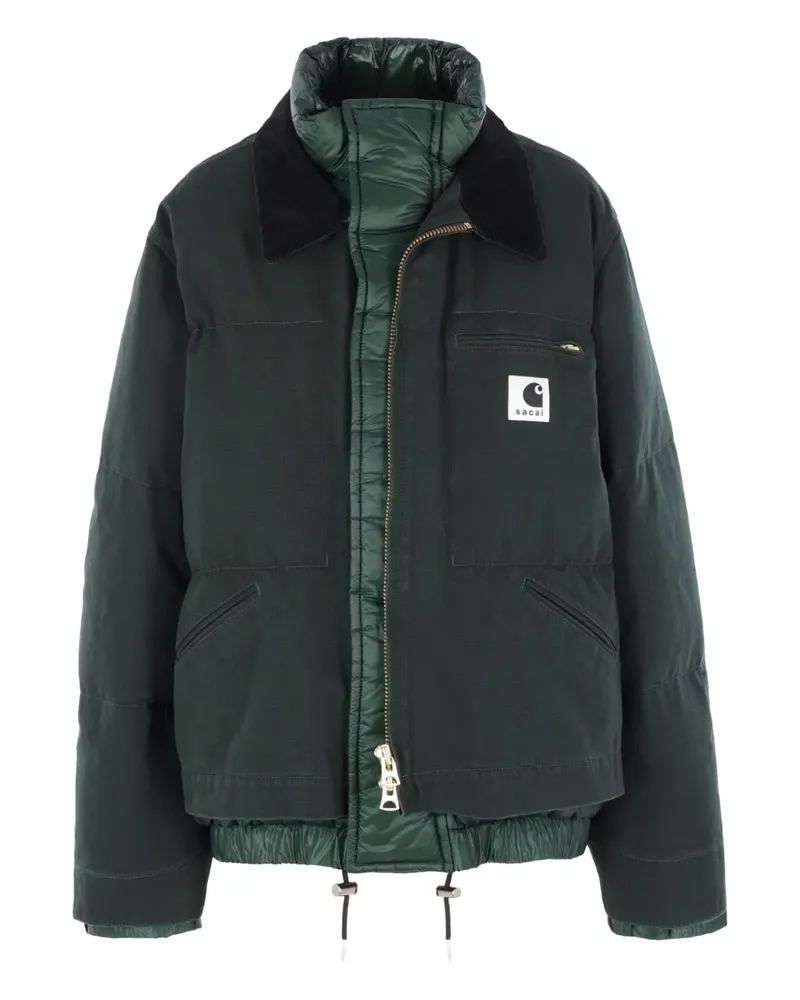 Sacai x Carhartt WIP Jacke mit Cordkragen - Grün Grün