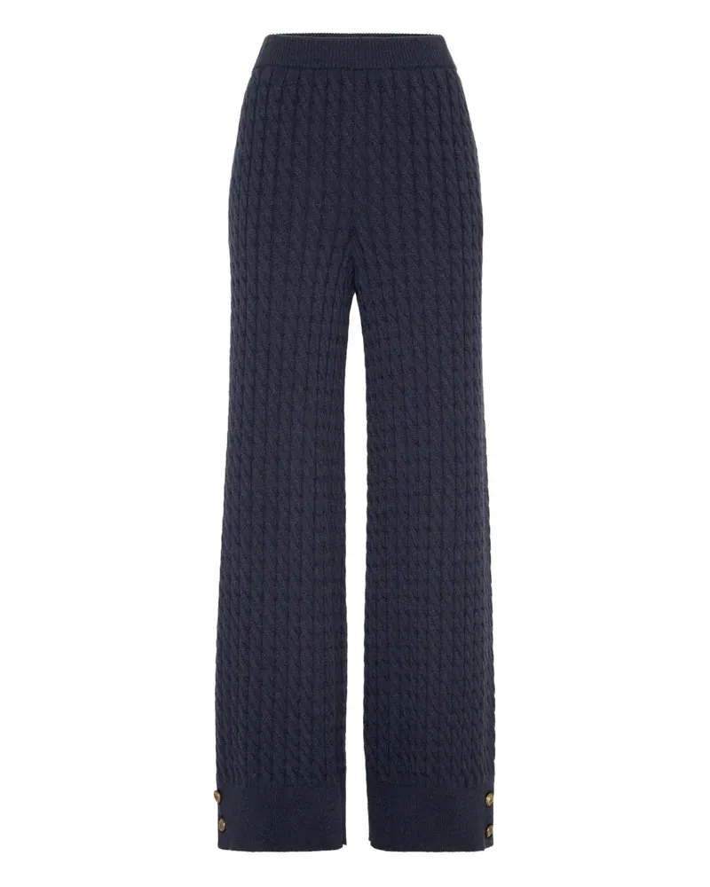 Brunello Cucinelli Hose mit Zopfmuster - Blau Blau