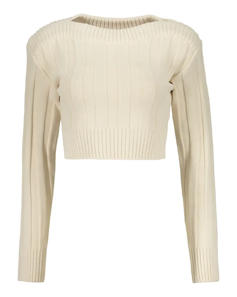 LOW CLASSIC Gerippter Pullover - Nude Nude