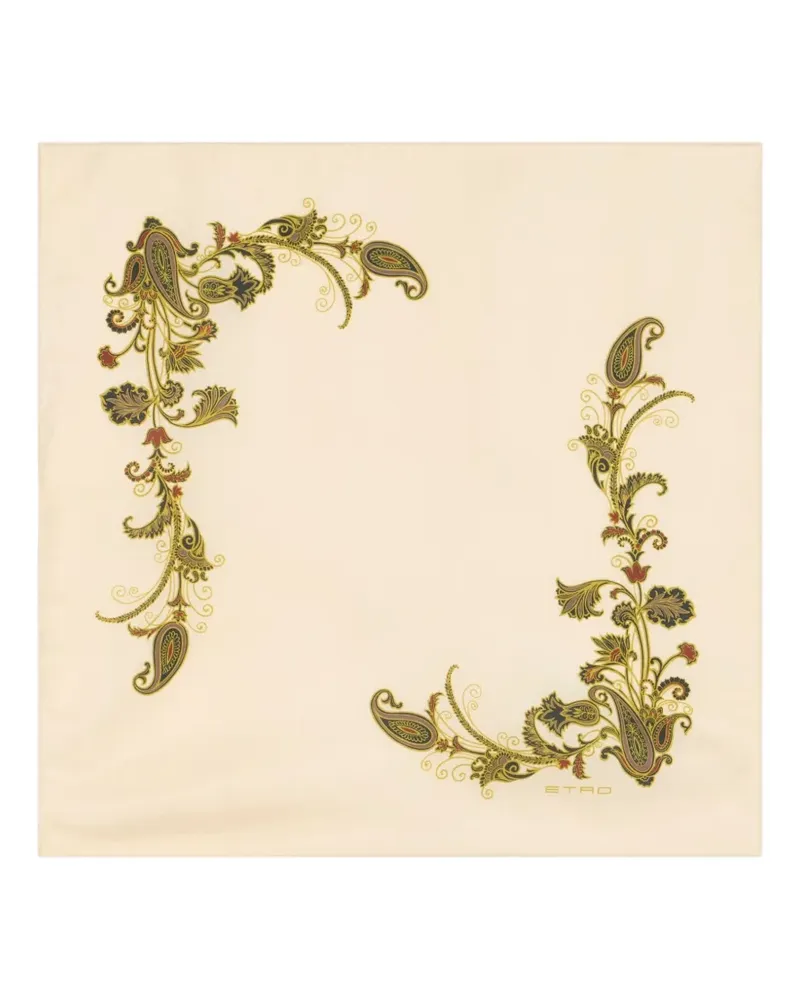 Etro Einstecktuch mit Paisleymuster - Nude Nude
