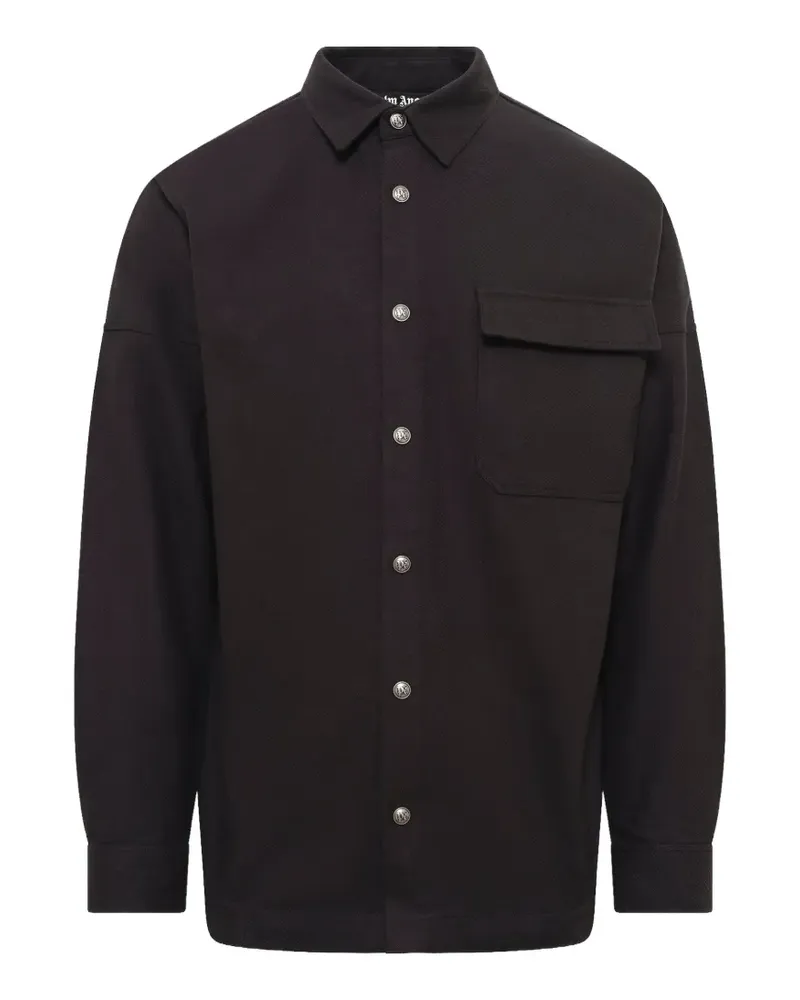 Palm Angels logo-print loose-fit shirt - Schwarz Schwarz