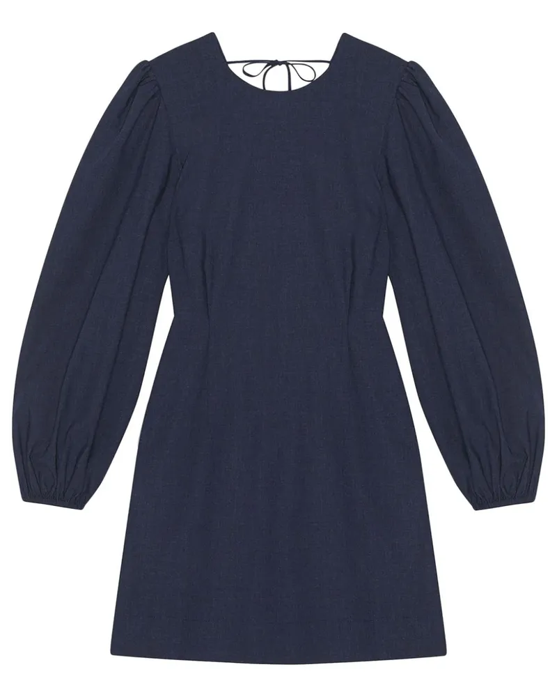 Ganni Rückenfreies Minikleid - Blau Blau