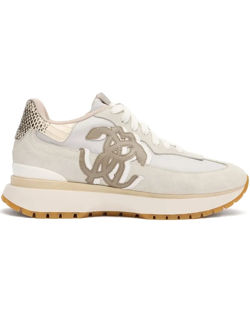 Roberto Cavalli Sneakers mit Ledereinsätzen - Weiß Weiß