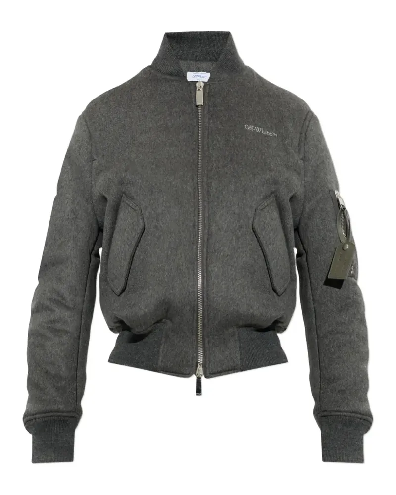 OFF-WHITE cashmere jacket - Grau Grau