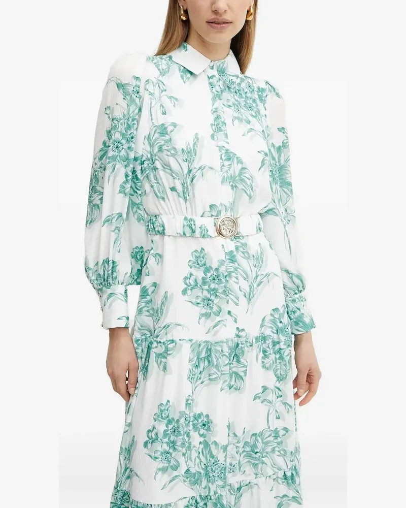 Guess Midikleid mit Gürtel - Weiß Weiß