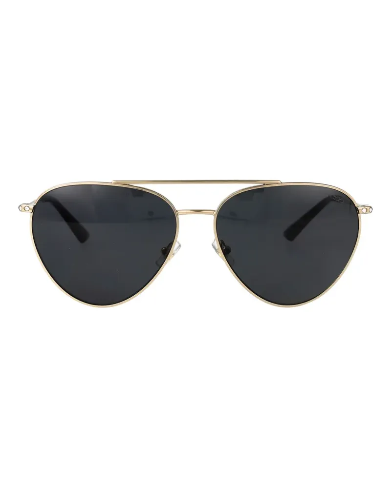 Jimmy Choo Sonnenbrille mit Logo-Gravur - Gold Gold
