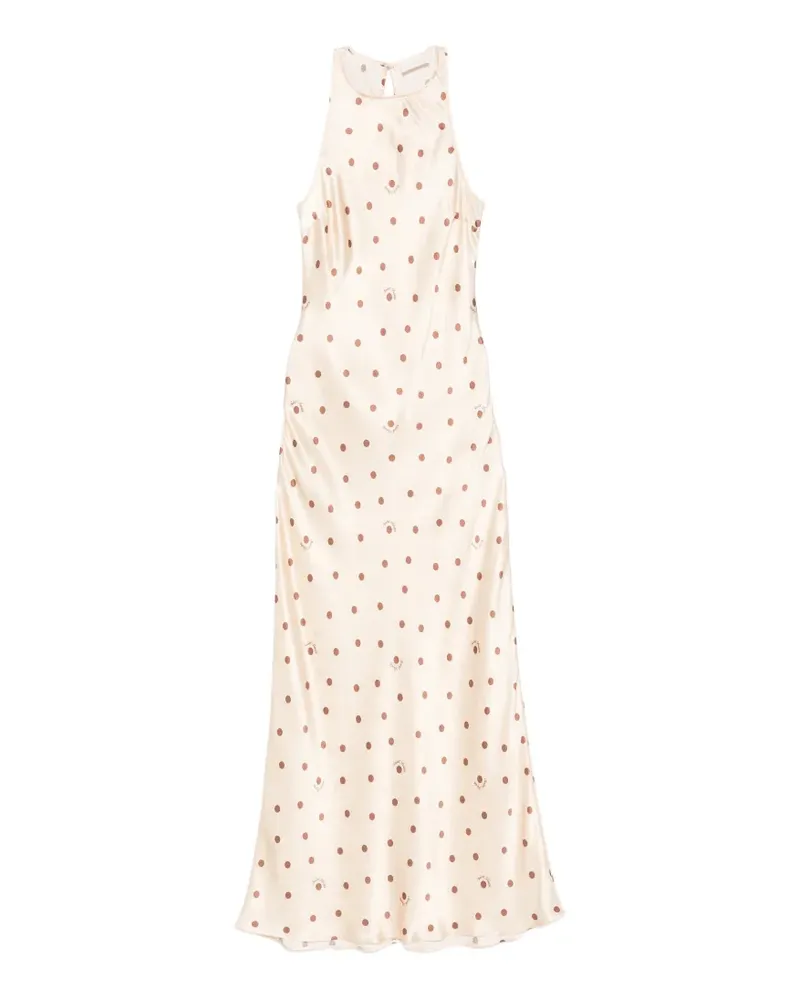 MC2 Saint Barth Katy Maxikleid mit Polka Dots - Nude Nude