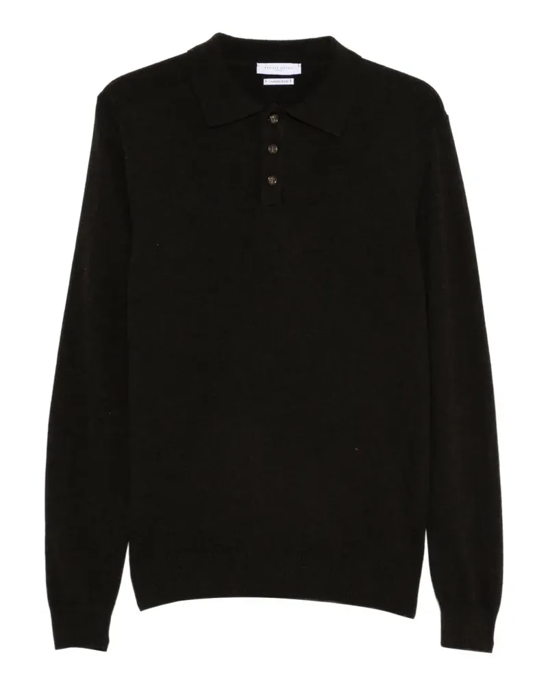 Daniele Fiesoli Langärmeliges Poloshirt - Schwarz Schwarz