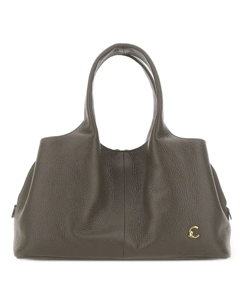 Coccinelle Nell Medium tumbled leather tote bag - Grün Grün