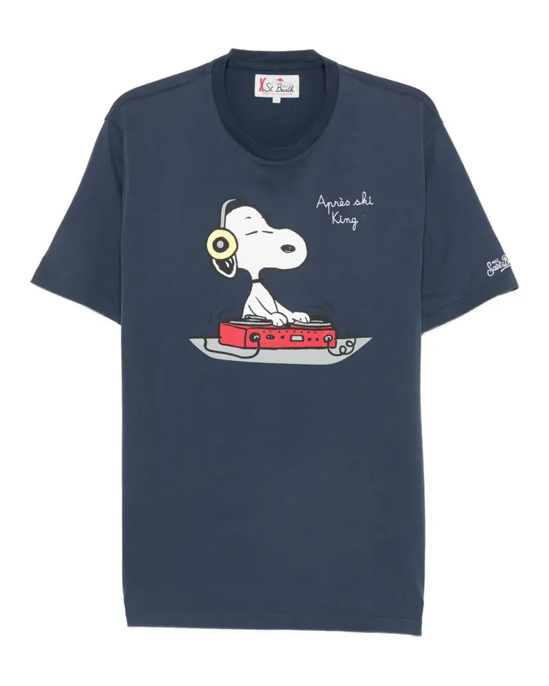 MC2 Saint Barth x Peanuts Arnott Warm T-Shirt mit grafischem Print - Blau Blau