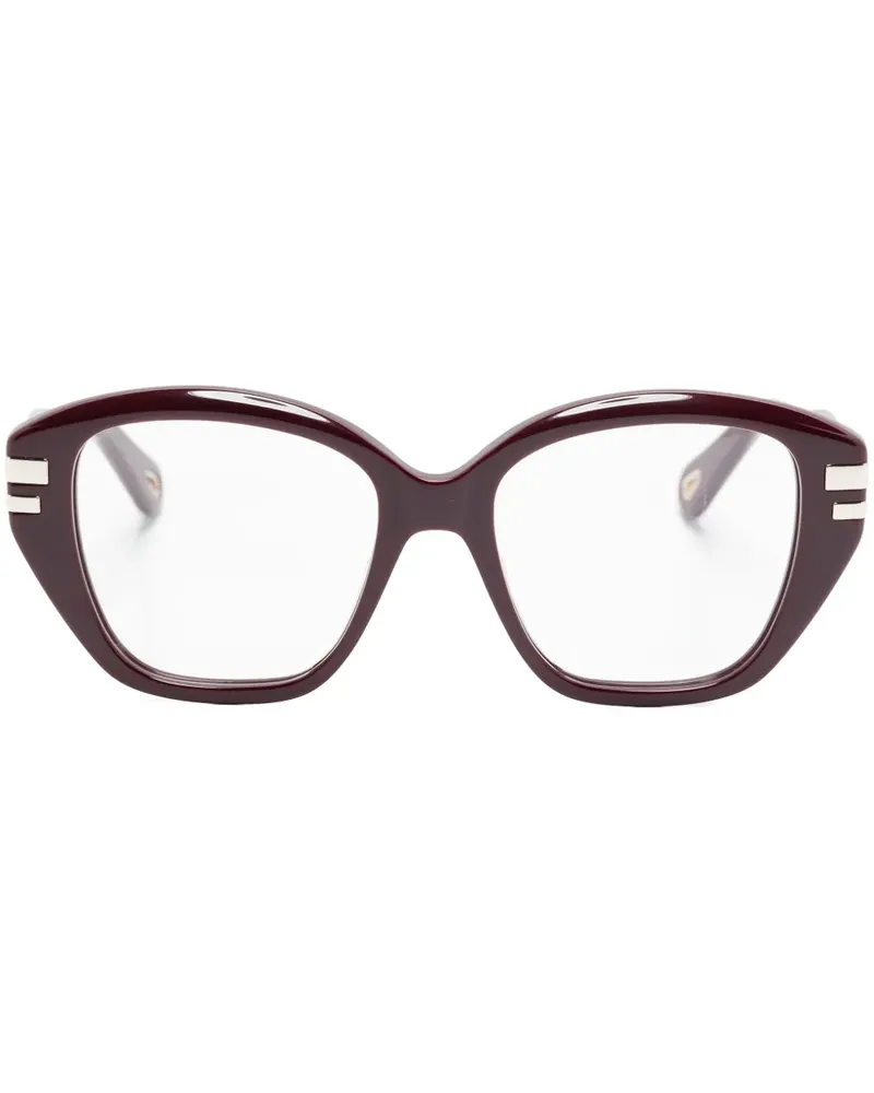 Chloé Brille mit eckigem Gestell - Rot Rot