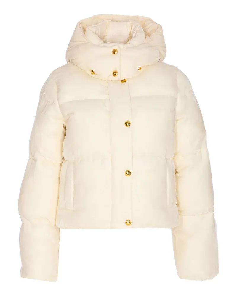 Elisabetta Franchi velvet quilted down jacket - Weiß Weiß