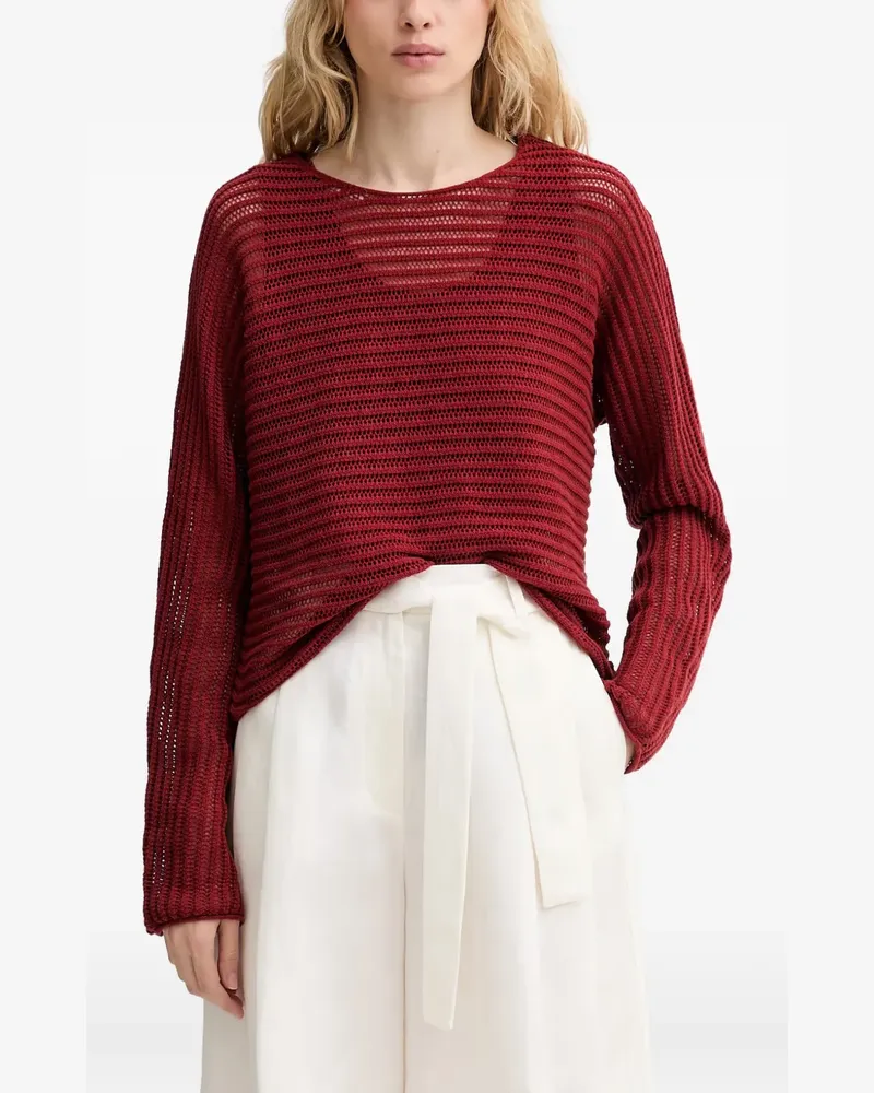 Marc O'Polo Ajour Pullover - Rot Rot