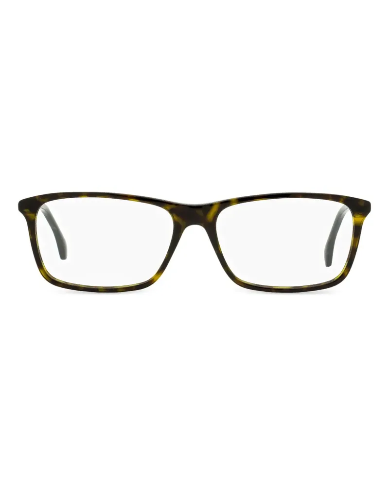 Gucci Eckige Brille mit Logo-Detail - Braun Braun