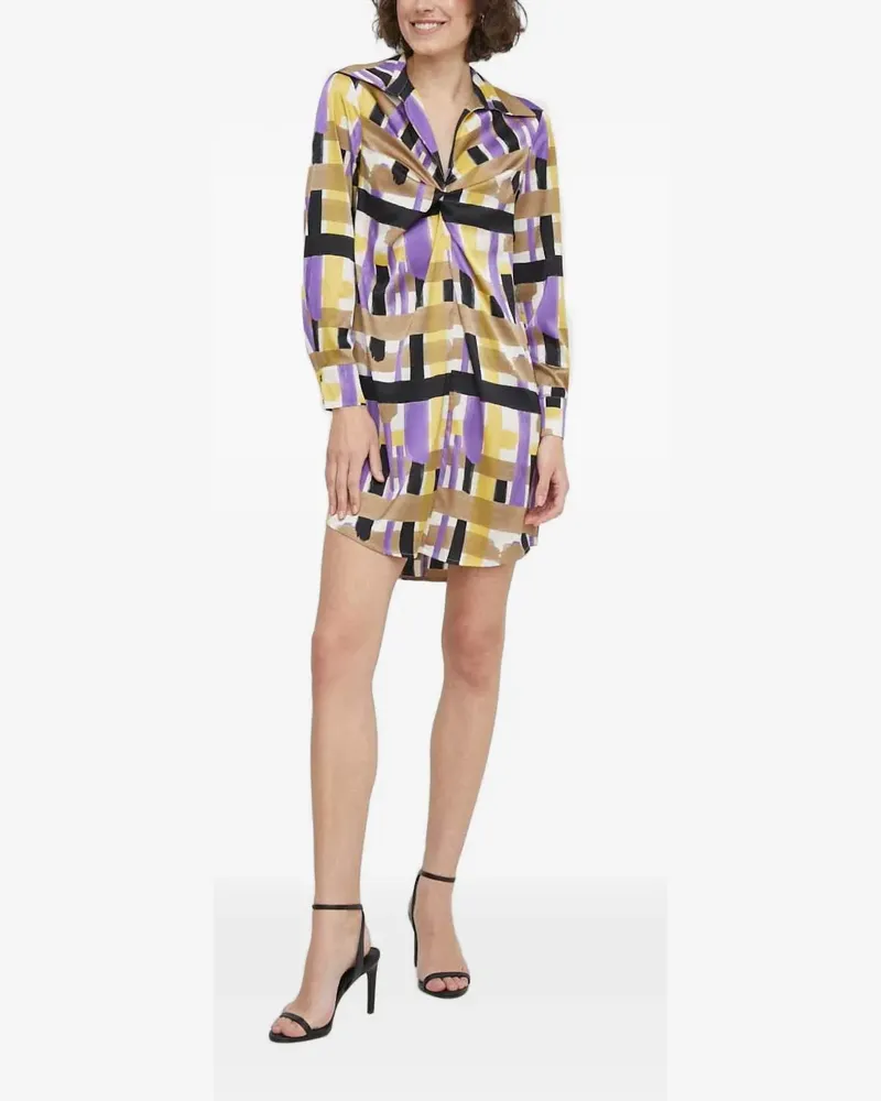 Sisley twisted-print mini dress - Violett Violett