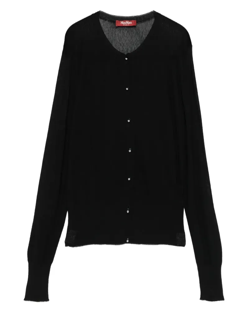 Max Mara Cardigan mit Knopfdetail - Schwarz Schwarz