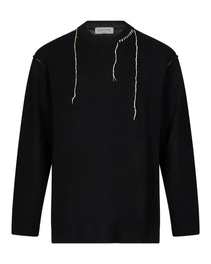 Yohji Yamamoto Pullover mit Ziernähten - Schwarz Schwarz