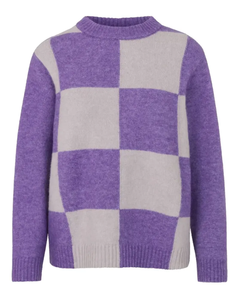 Baum und Pferdgarten Karierter Cecile Pullover - Violett Violett