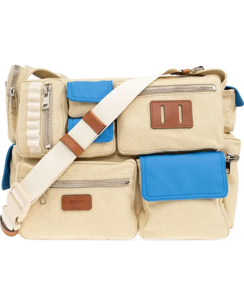 Moschino Tasche mit mehreren Fächern - Nude Nude