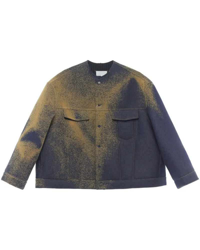 Maison Margiela Jeansjacke mit Farbklecks-Print - Blau Blau