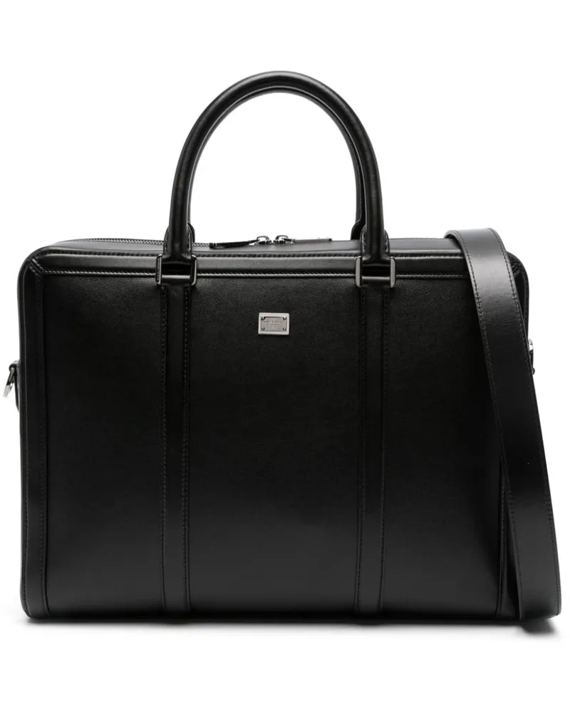 Dolce & Gabbana Aktentasche aus Leder - Schwarz Schwarz