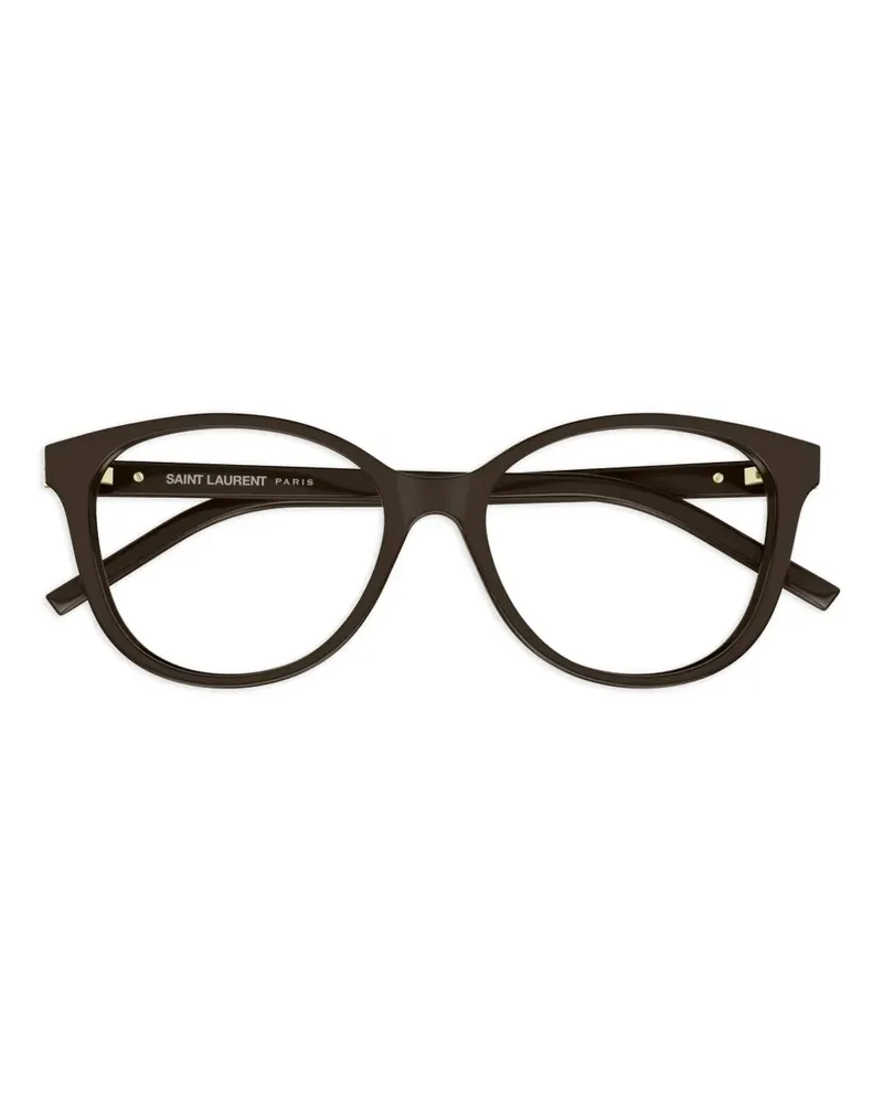 Saint Laurent Brille mit rundem Gestell - Braun Braun