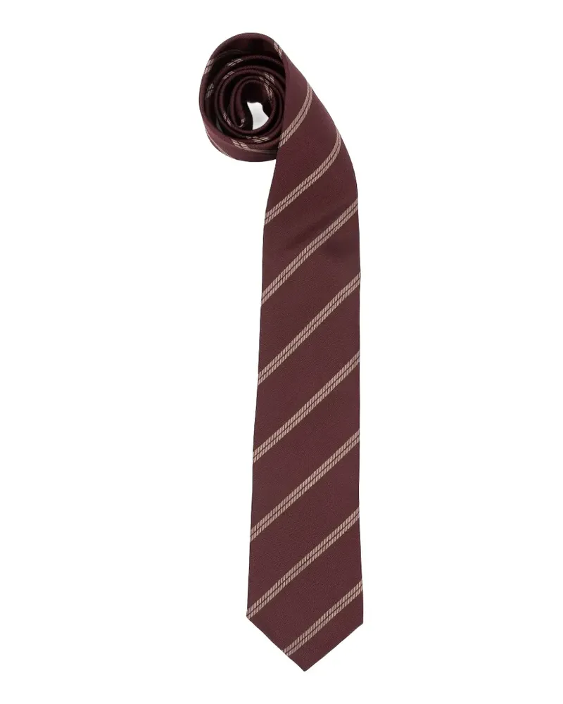 Brunello Cucinelli diagonal-stripe silk tie - Braun Braun