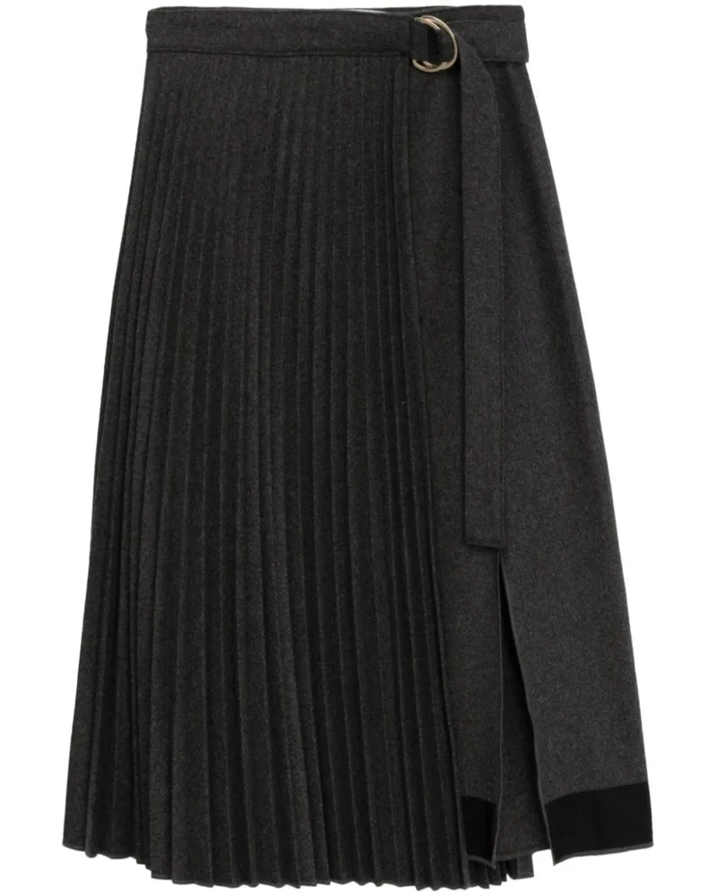 3.1 phillip lim Midirock mit Gürtel - Grau Grau