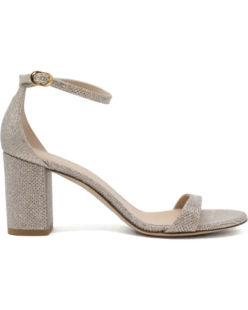 Stuart Weitzman Sandalen mit Blockabsatz 75mm - Nude Nude