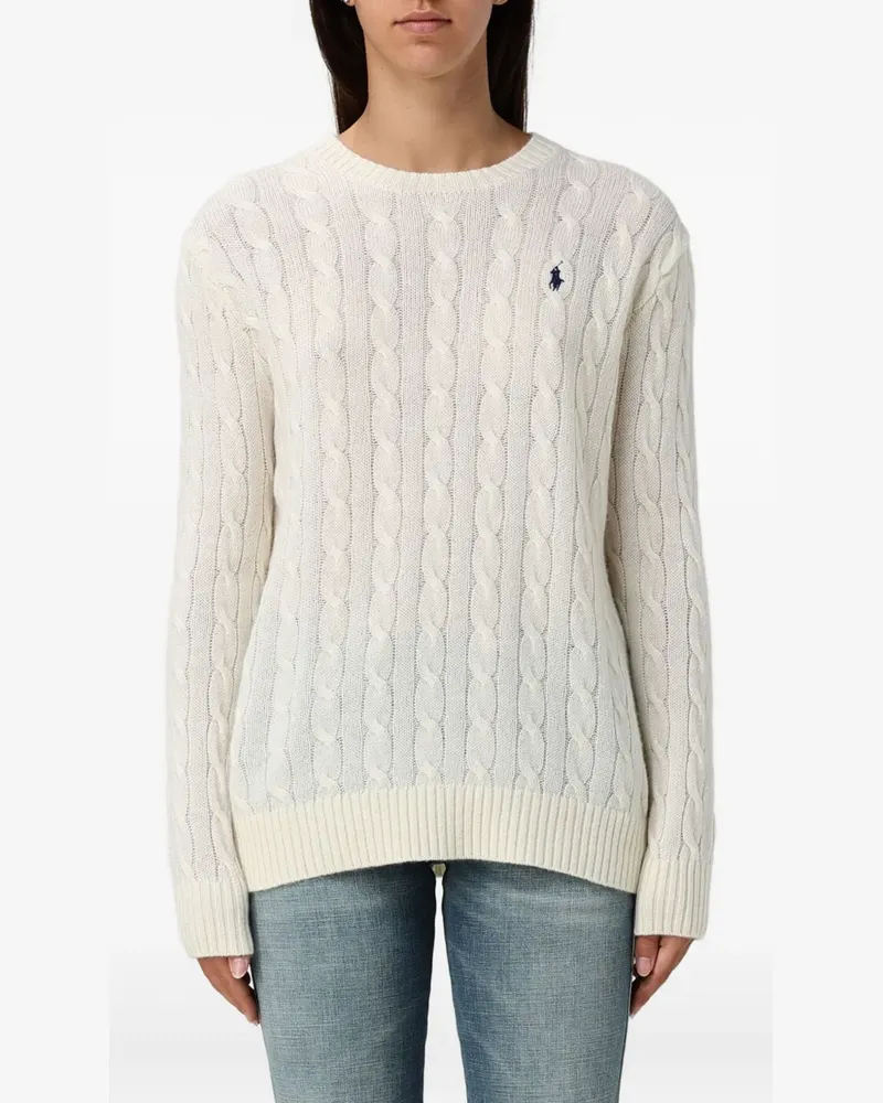 Ralph Lauren Pullover mit Zopfmuster - Weiß Weiß