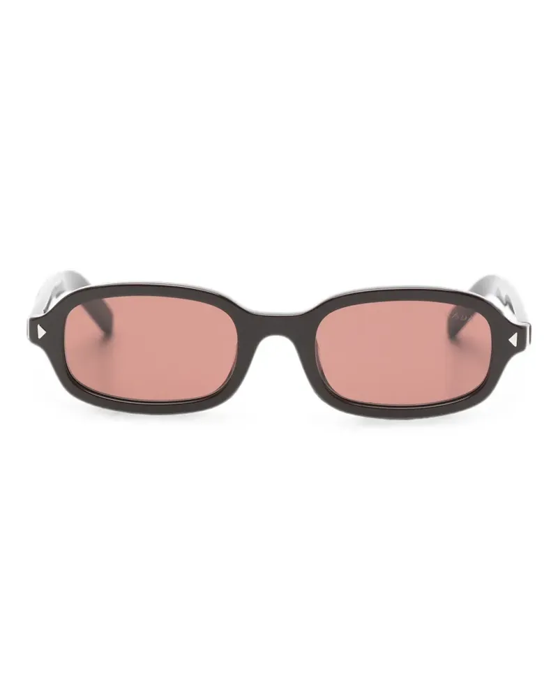 Prada Sonnenbrille mit eckigem Gestell - Braun Braun