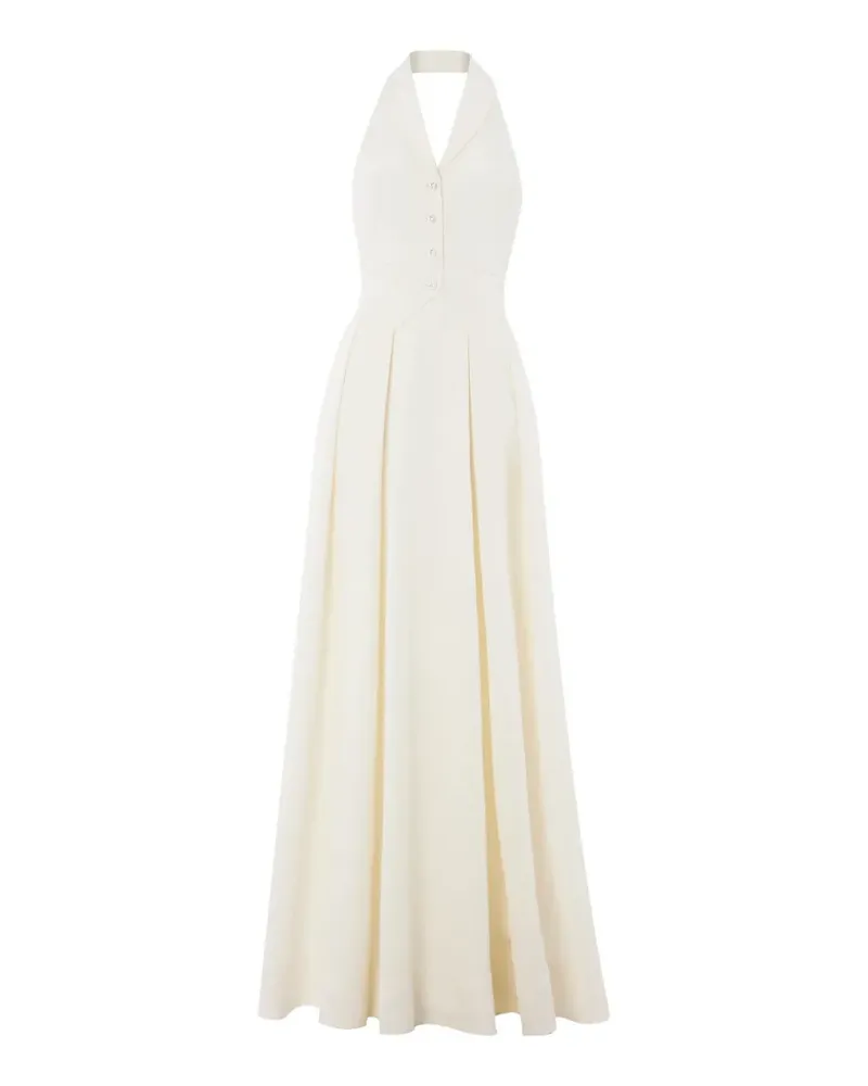 Temperley London Elodie halter gown - Nude Nude