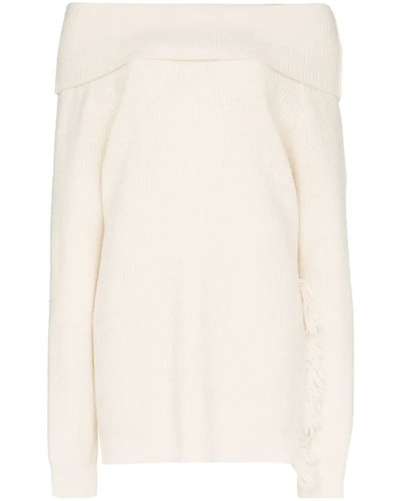 Stella McCartney Schulterfreier Pullover - Weiß Weiß
