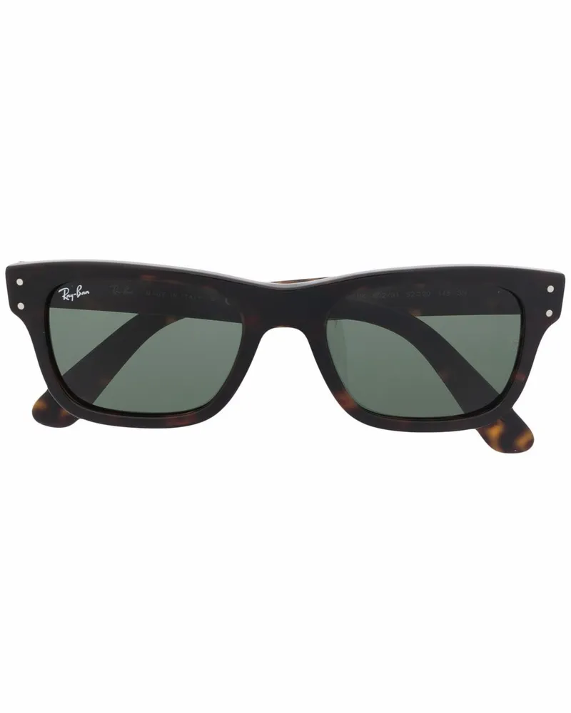 Ray Ban Eckige Mr. Burbank Sonnenbrille - Schwarz Schwarz